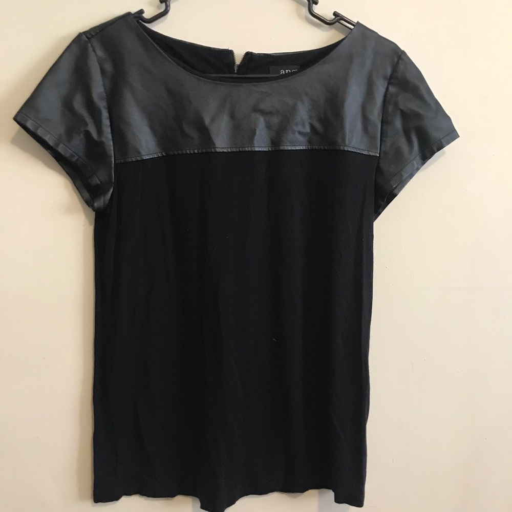 Black leather shirt